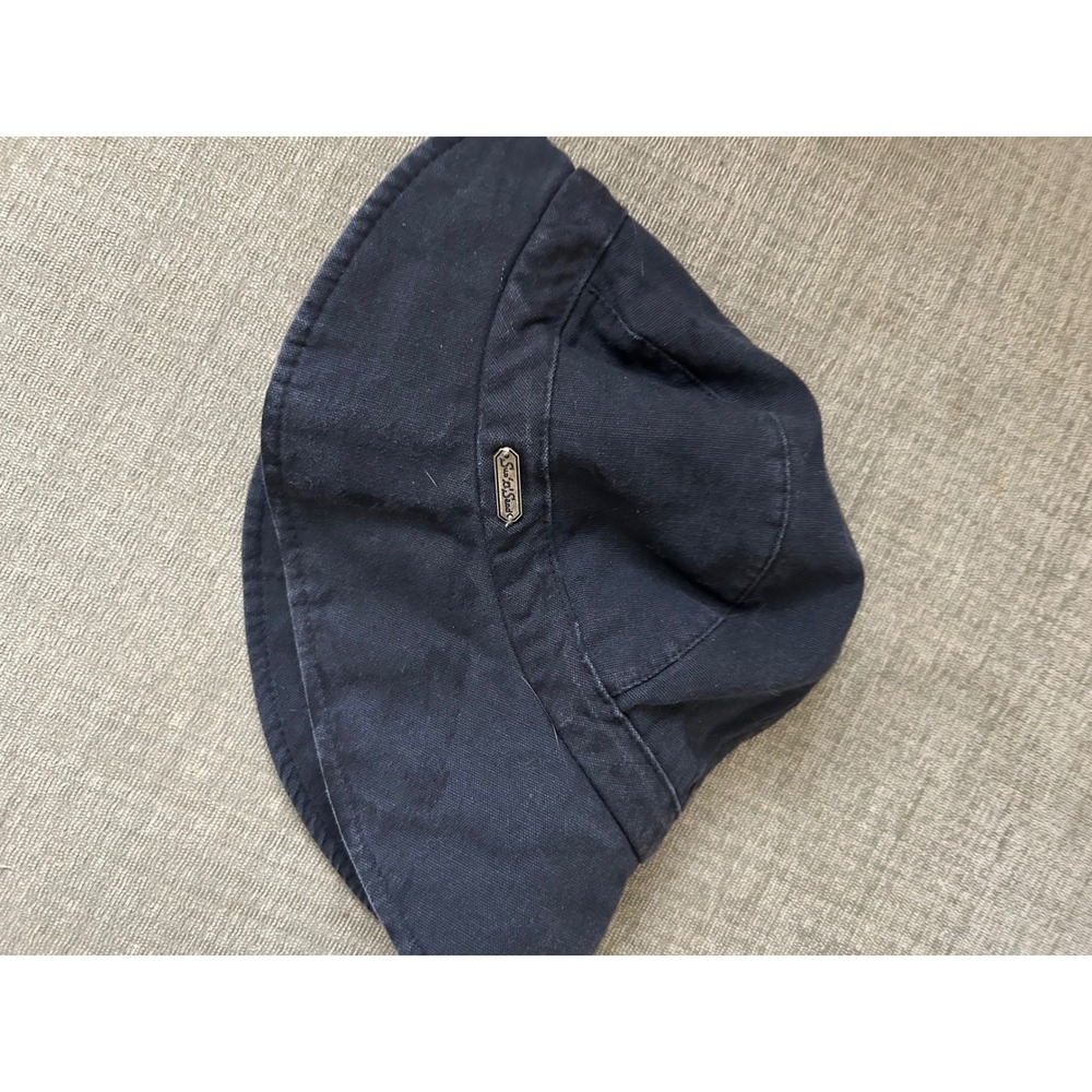 Sun N Sand Bucket Hat Headwear EST 1986 Solid Black Cotton‎ Blend Travel